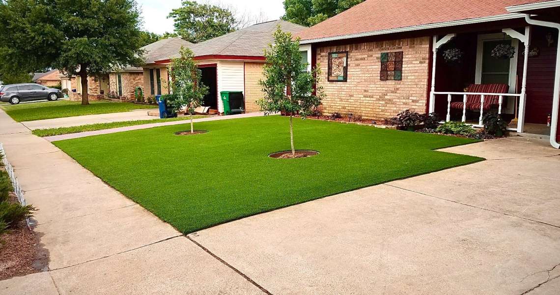 artificial grass installation in your front yard