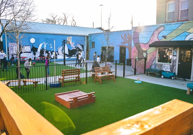 durable, and non-abrasive artificial turf for children's playground