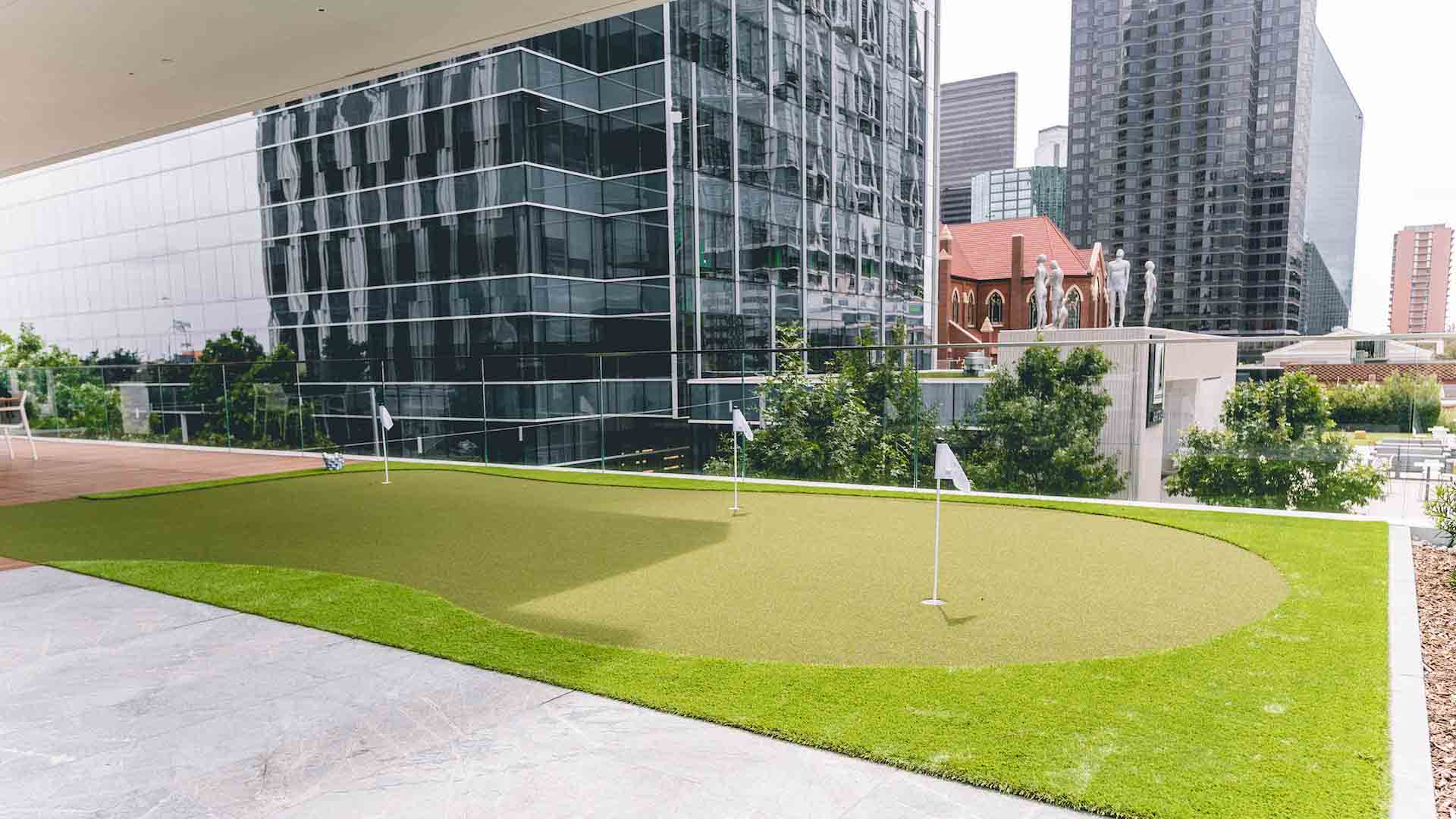 golf course in commercial building