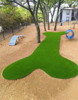 pets parks bone shape turf