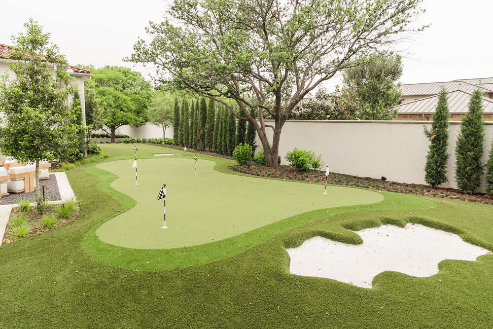 residential mini golf course artificial putting greens