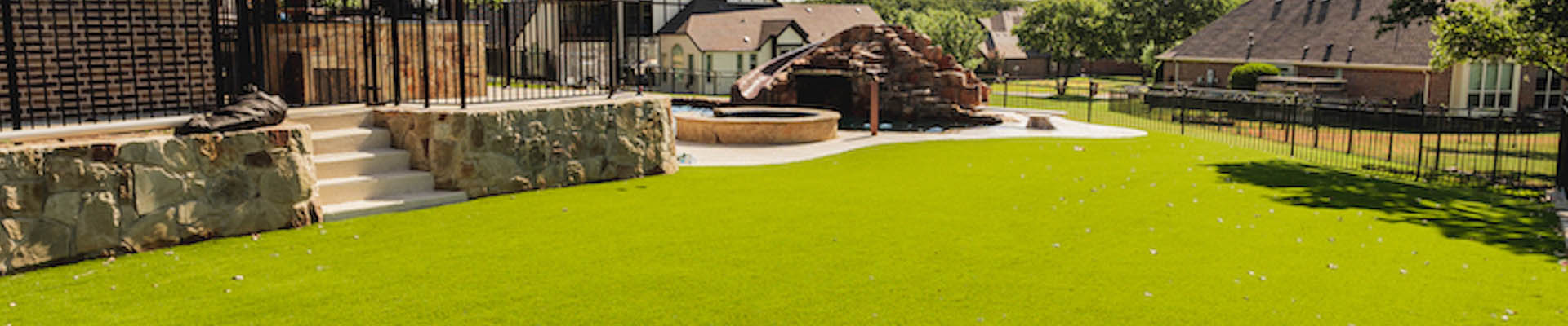 residential ground with an adventura turf product