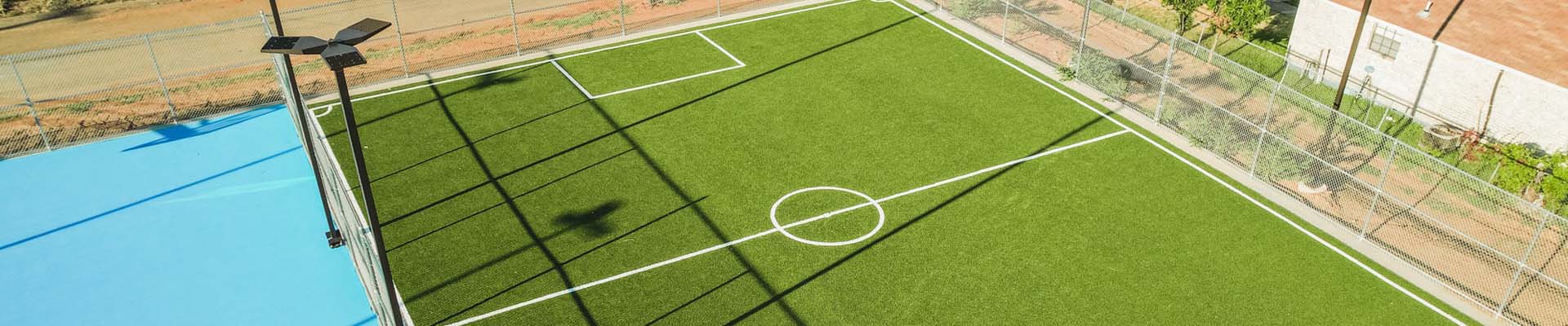 ground with a pro sport white turf product