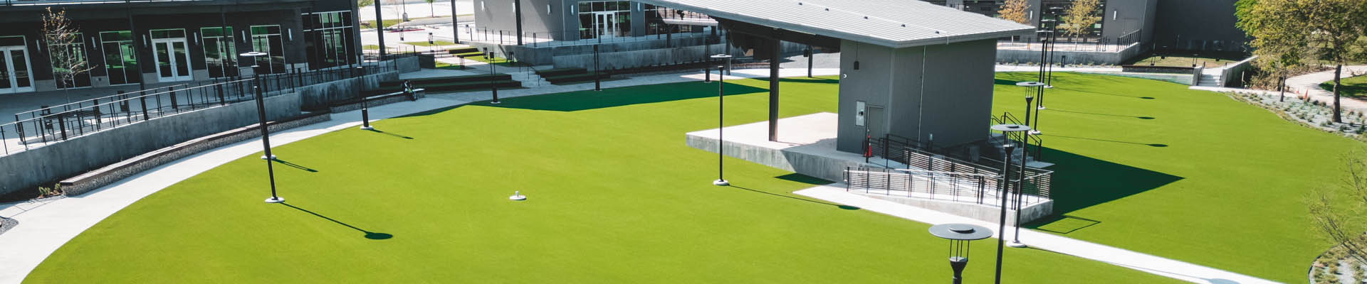 ground with a trek turf product