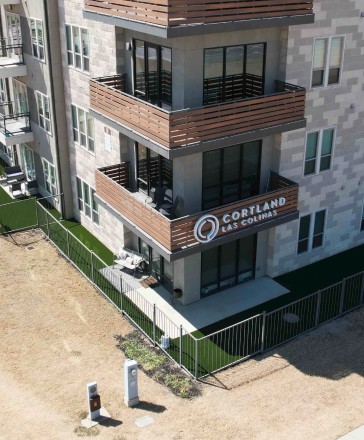 apartment building with balconies