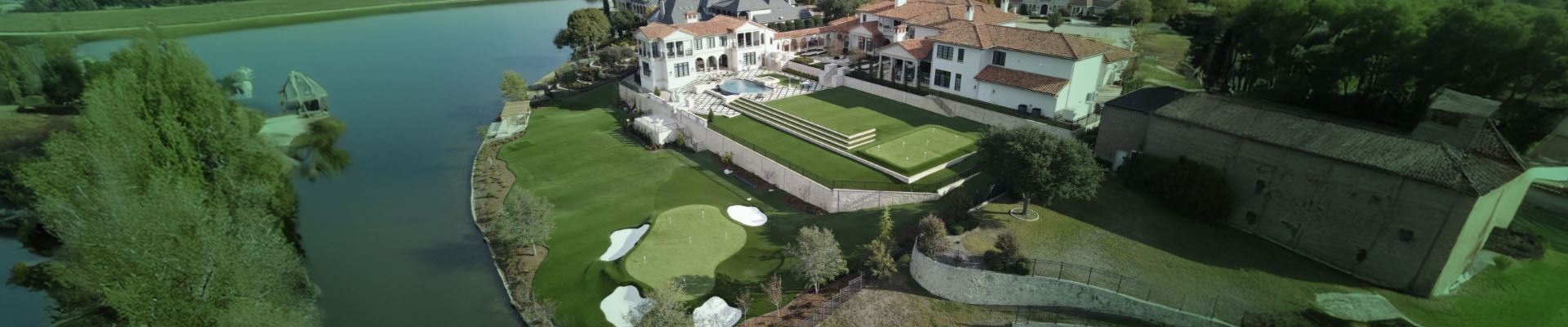 golf course beside a river